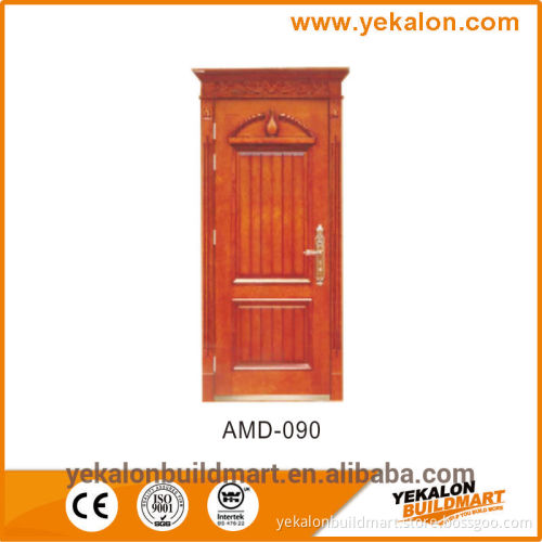 Yekalon AMD-087 wood finish Armored door pannel series fashion design mother and son steel security door